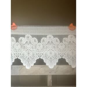 Vintage Lace Sears Valance Ivory Polyester Blend 14x68
